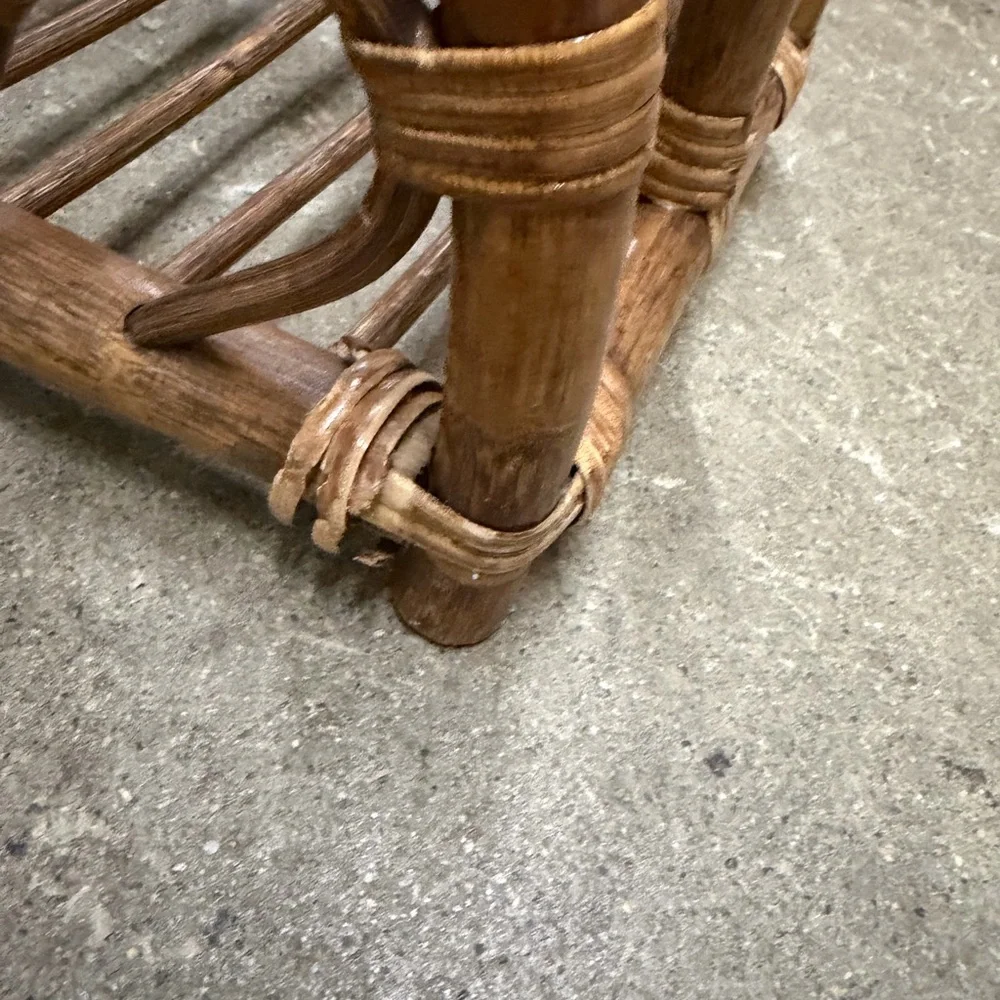 VTG Bentwood Wicker Cane Magazine Rack Décor Holder Newspaper Caddy - Picture 8 of 13